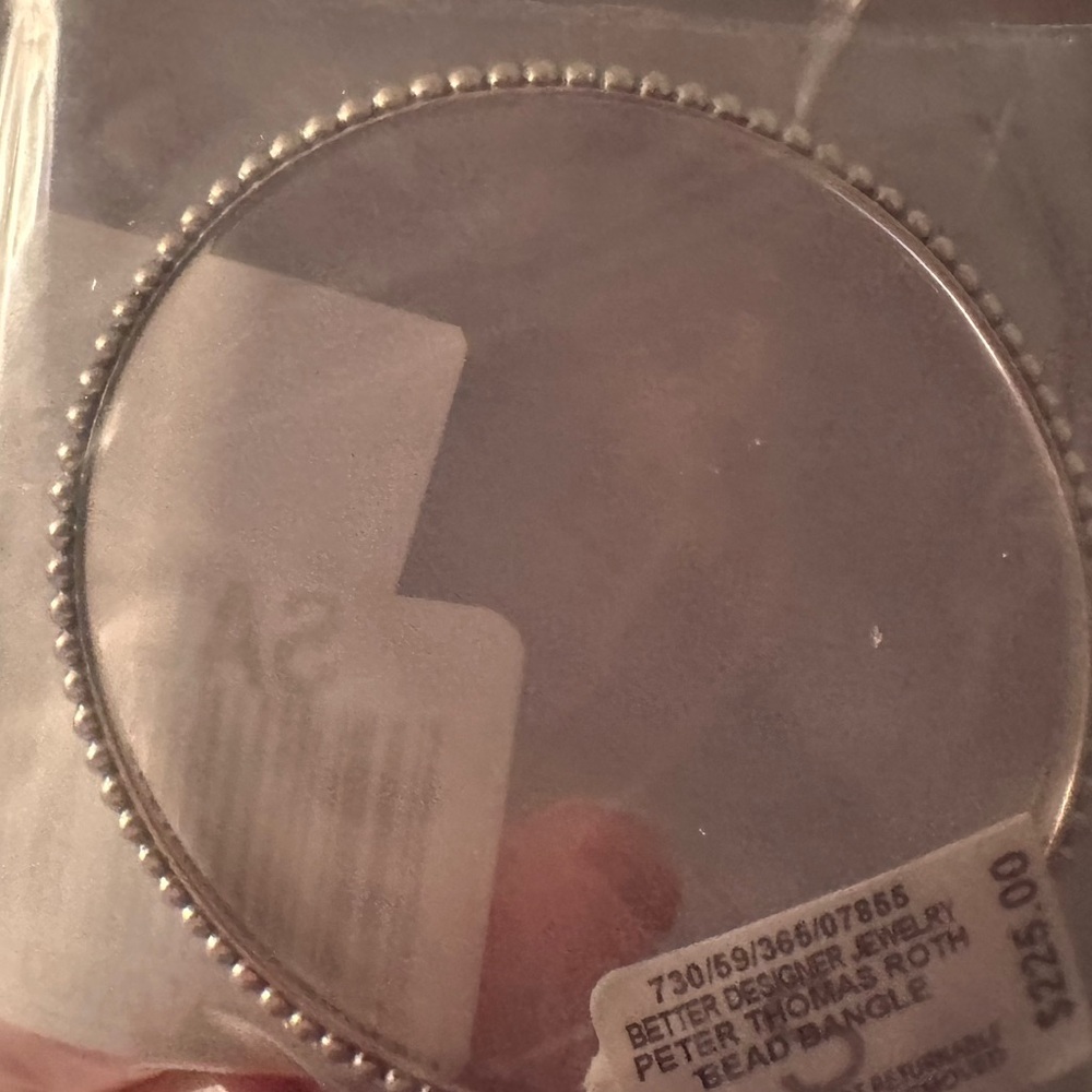 NWT Peter Thomas Roth Beaded Bangle Bracelet in Sterling Silver - Silver - Picture 2 of 10